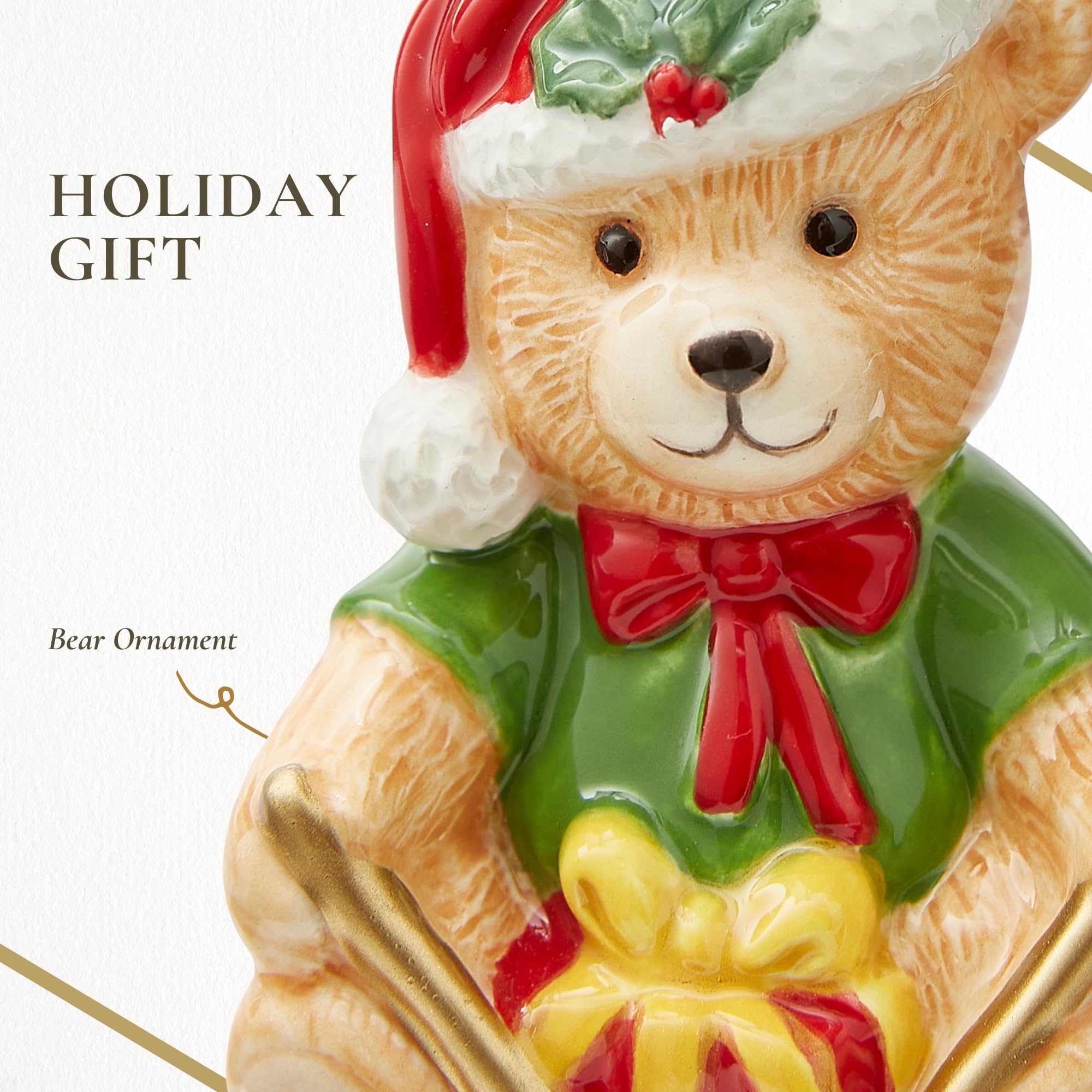 Amazon.com: Spode Teddy Bear on a Drum Ornament - Dolomite Holiday
